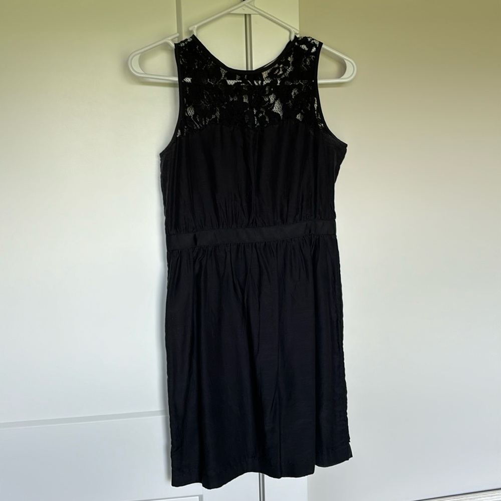 Loft black lace detail dress